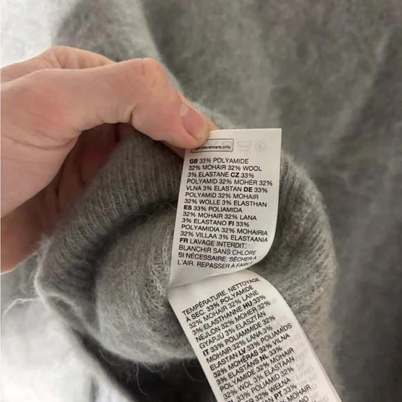 & Other Stories Fluffy Mohair Blend Crew Sweater Size XS - Picture 4 of 4